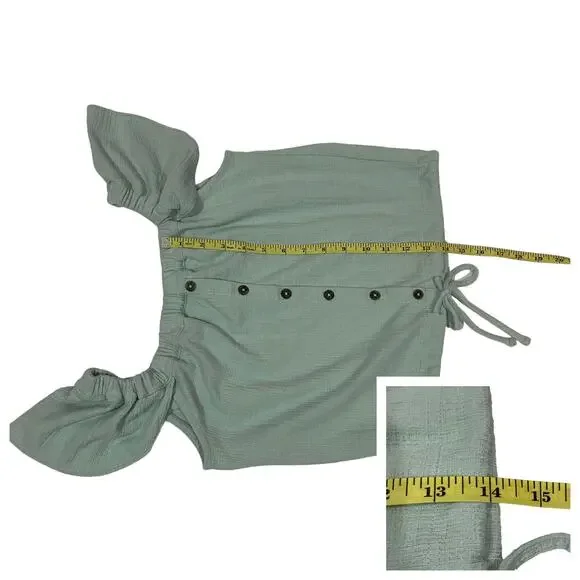 Madewell Texture & Thread Off-the-Shoulder Top - Faraway Sky - XS - Picture 6 of 12